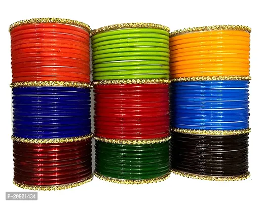 SHUBHLAXMI Glass bangle multicolur glossy matching bangle set for women  girls (pack of 120)-thumb3