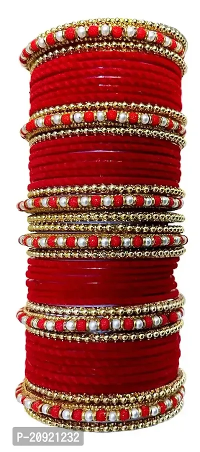 SHUBHLAXMI Glass Bangles Set/Kada set Karwa chauth/wedding/shaadi Special for Women And Girls (Pack of 42)-thumb2