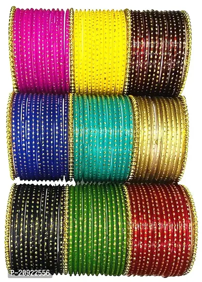 SHUBHLAXMI Glass bangle multicolur glossy matching bangle set for women  girls (pack of 120)-thumb2