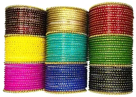 SHUBHLAXMI Glass bangle multicolur glossy matching bangle set for women  girls (pack of 120)-thumb2