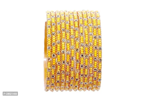 Shubhlaxmi glass bangle zircone and gemstone pettern bangle for women  girls (pack of 12)