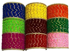 SHUBHLAXMI Glass bangle multicolur glossy matching bangle set for women  girls (pack of 120)-thumb3