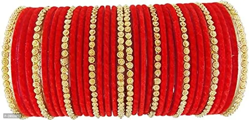 Shubhlaxmi bangle set velvet bangle set for women  girls (pack of 34)-thumb0