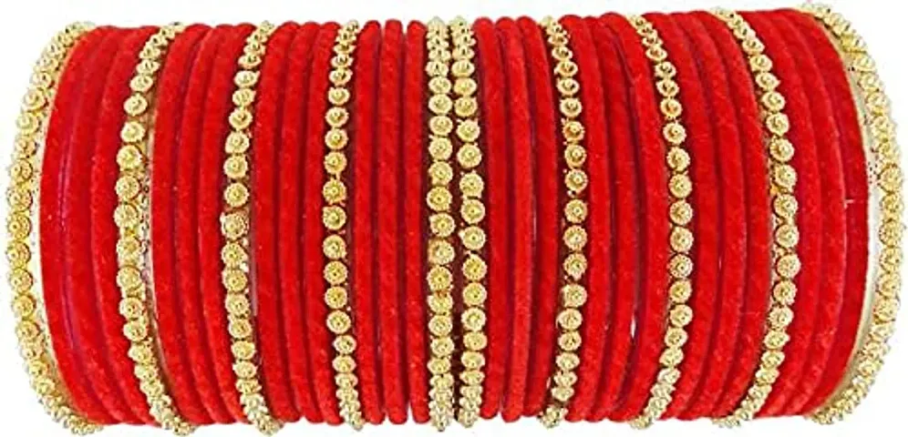 Shubhlaxmi bangle set velvet bangle set for women & girls (pack of 34)