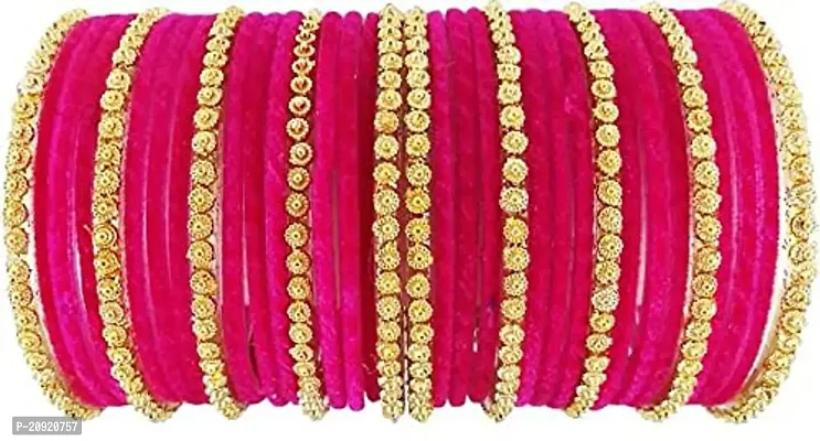 Shubhlaxmi bangle set velvet bangle set for women  girls (pack of 34)