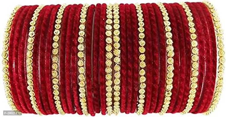 Shubhlaxmi bangle set velvet bangle set for women  girls (pack of 34)