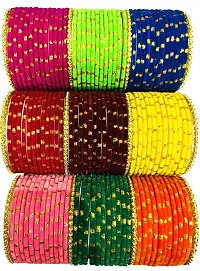 SHUBHLAXMI Glass bangle multicolur glossy matching bangle set for women  girls (pack of 120)-thumb1