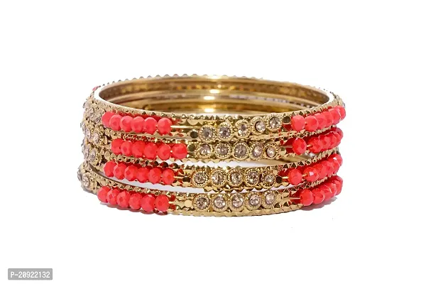 SHUBHLAXMI metal bangle set zircon stone bangle set for women  girls (pack of 4)-thumb0