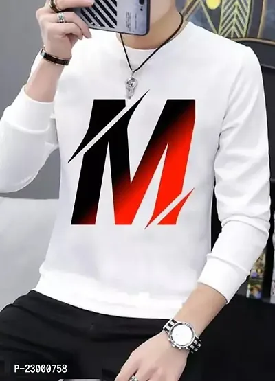 Reliable White Polyester Printed Round Neck Tees For Men-thumb0