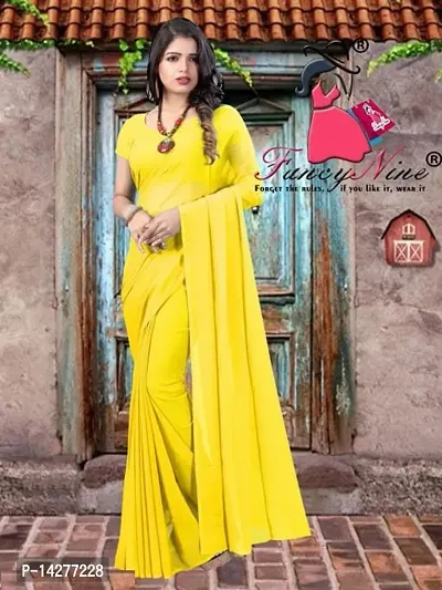 Fancy Georgette Saree with Blouse Piece for Women