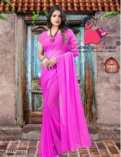 Fancy Georgette Saree with Blouse Piece for Women