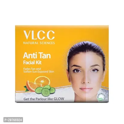 VLCC Anti Tan Facial Kit - 60g - Power of 25 vital ingredients. Fights Sun Tan, Nourishes  Protects skin from UV Rays.