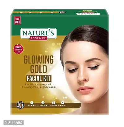 Nature's Essence Gold Facial Kit With Free Facewash, 60g + 50ml