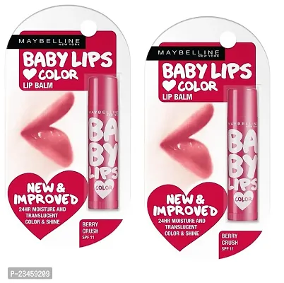 Maybelline New York Baby Lips Lip Balm Berry Crush 4g (Pack of 2)-thumb0