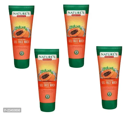 Nature's Essence flawless gel face wash Papaya 50ml (Pack of 4)