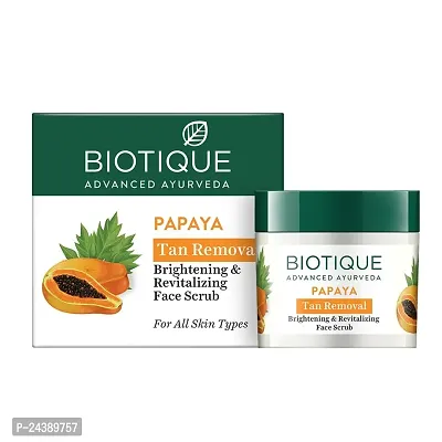 Biotique Papaya tan removal brightening  revitalizing face scrub 75g-thumb0
