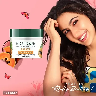 Biotique Papaya tan removal brightening  revitalizing face scrub 75g-thumb2
