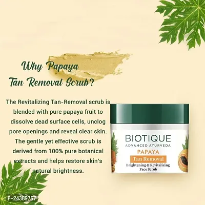 Biotique Papaya tan removal brightening  revitalizing face scrub 75g-thumb4
