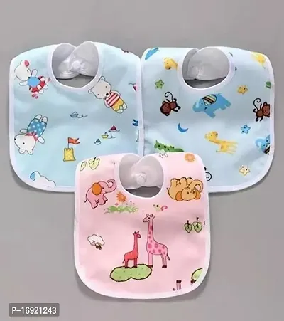 Elegant Printed Bibs Apron For Babies- Pack Of 3-thumb0