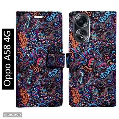 Toklot Flip Cover for Oppo A58 4G