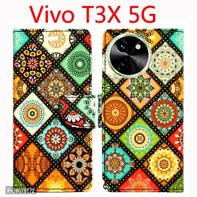 Toklot Flip Cover for Vivo T3X 5G