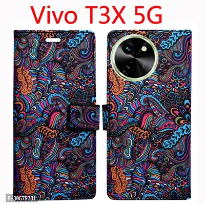 Toklot Flip Cover for Vivo T3X 5G