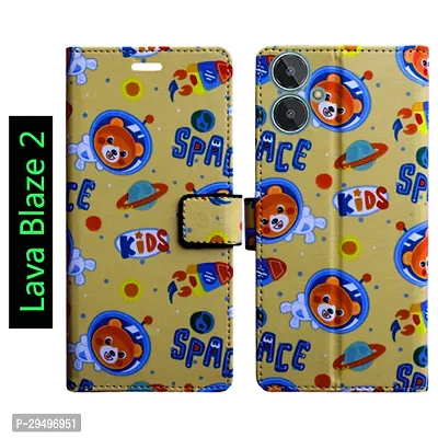 Toklot Flip Cover for Lava Blaze 2