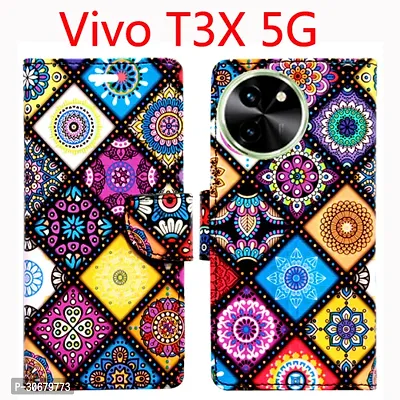 Toklot Flip Cover for Vivo T3X 5G