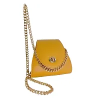 Yellow mini cross body sling bag for women and girls-thumb1