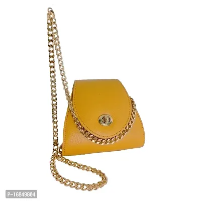 Yellow mini cross body sling bag for women and girls-thumb2