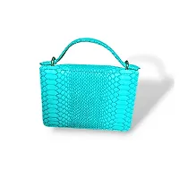 SF BAG WORLD turquoise dull strap sling bag-thumb3