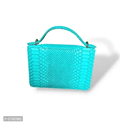 SF BAG WORLD turquoise dull strap sling bag-thumb4
