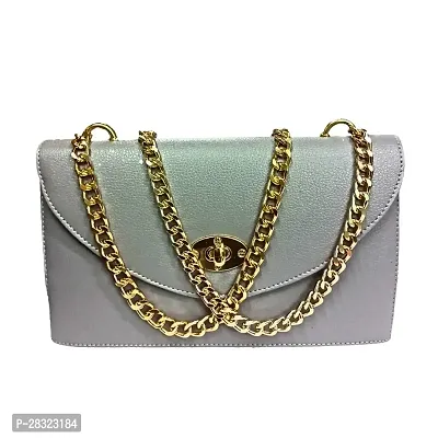 Classy Solid Clutch for Women with Detachable Chain