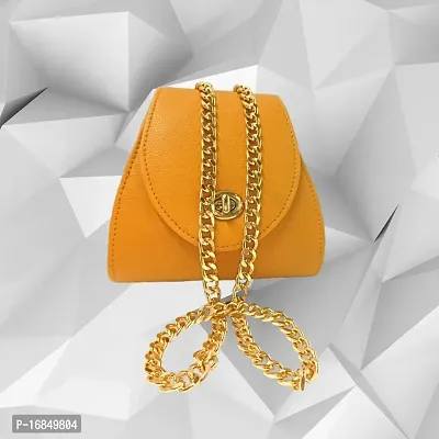 Yellow mini cross body sling bag for women and girls-thumb0