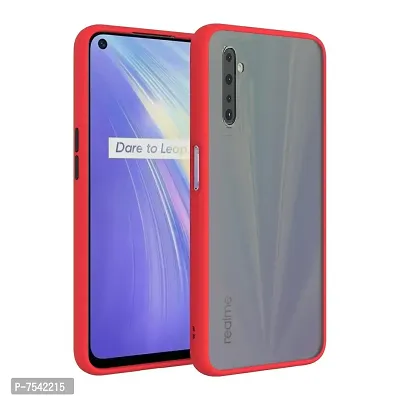 GEHLOT ; OneStep Towards Online Smoke Translucent PC+TPU 360 Protection Defender Matte Soft Edges Shockproof Smooth Feel Touch Hard Back Case Cover for Realme (Realme C3; Red)
