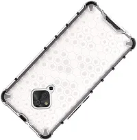 GEHLOT ; OneStep Towards Online Honeycomb Heavy Duty Four Corner Shockproof Protection Clear Transparent Luxury Bumper PC+TPU Hard Back Case Cover for Vivo S5 (White)-thumb2