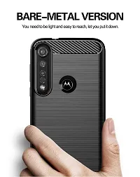 GEHLOT ; OneStep Towards Online Carbon TPU Shockproof Soft Protective Cases Anti-Slip Anti Scratch Fiber Ultra Thin Slim Fit Corner Back Cover Case for Motorola Moto G8 Play/One Macro/G8 Plus-thumb1