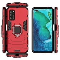 GEHLOT ; OneStep Towards Online Panther Kickstand PC+TPU Car Magnetic Ring Holder 360 Stand Hybrid Four Corner Shockproof Protection Defender Dual Bumper Hard Back Case Cover for Honor V30 Pro (Red)-thumb1