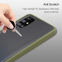 GEHLOT ; OneStep Towards Online Button Smoke Translucent Hard Matte Case with Soft Edges, Shockproof Smooth Feel Touch Back Case Cover for Samsung (Galaxy M01s, Green)-thumb4