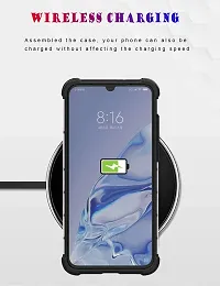 GEHLOT ; OneStep Towards Online Honeycomb Heavy Duty Four Corner Shockproof Protection Clear Transparent Luxury Bumper PC+TPU Hard Back Case Cover for Samsung (Galaxy M11, Black)-thumb1