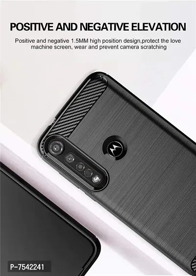 GEHLOT ; OneStep Towards Online Carbon TPU Shockproof Soft Protective Cases Anti-Slip Anti Scratch Fiber Ultra Thin Slim Fit Corner Back Cover Case for Motorola Moto G8 Play/One Macro/G8 Plus-thumb4