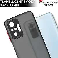 GEHLOT ; OneStep Towards Online Smoke Case Xiaomi Mi Redmi Note 10 Smoked Matte Camera Protection Hard Back Case Cover for Xiaomi Mi Redmi Note 10 (Black Bumper)-thumb1