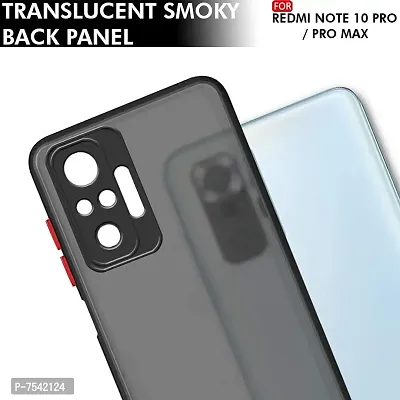 GEHLOT ; OneStep Towards Online Smoke Case Xiaomi Mi Redmi Note 10 Smoked Matte Camera Protection Hard Back Case Cover for Xiaomi Mi Redmi Note 10 (Black Bumper)-thumb2