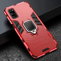 GEHLOT ; OneStep Towards Online Panther Kickstand PC+TPU Car Magnetic Ring Holder 360 Stand Hybrid Four Corner Shockproof Protection Defender Dual Bumper Hard Back Case Cover for Honor V30 Pro (Red)-thumb2