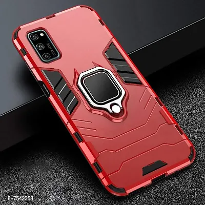 GEHLOT ; OneStep Towards Online Panther Kickstand PC+TPU Car Magnetic Ring Holder 360 Stand Hybrid Four Corner Shockproof Protection Defender Dual Bumper Hard Back Case Cover for Honor V30 Pro (Red)-thumb3