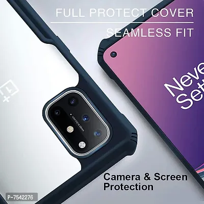 GEHLOT ; OneStep Towards Online Smoke Translucent Hard Matte Case with Soft Edges, Shockproof Smooth Feel Touch Case Cover for OnePlus (OnePlus 8T, Blue)-thumb4