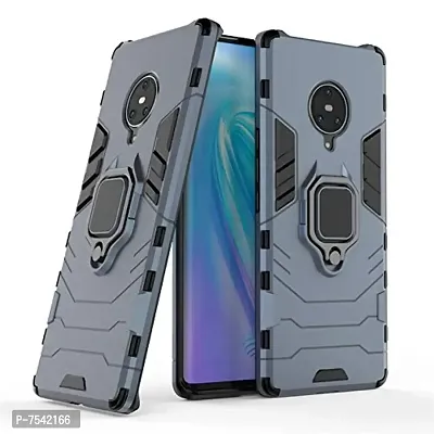 GEHLOT ; OneStep Towards Online Panther Kickstand PC+TPU Car Magnetic Ring Holder 360 deg; Stand Four Corner Shockproof Protection Defender Dual Layer Bumper Hard Back Case Cover for VIVO NEX 3 (Grey)