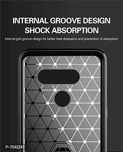 GEHLOT ; OneStep Towards Online Carbon TPU Phone Cover Shockproof Soft TPU Protective Cases Anti-Slip Anti Scratch Carbon Fiber Ultra Thin Slim Fit Reinforced Corner Back Cover Case for LG Q70-thumb4