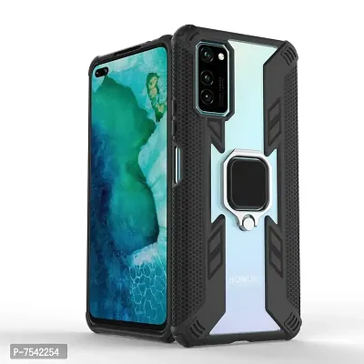 GEHLOT ; OneStep Towards Online Predator Kickstand PC+TPU Car Magnetic Ring Holder 360 Degree Stand Hybrid Armor Shockproof Defender Dual Layer Bumper Hard Back Case Cover for Honor V30 Pro (Black)-thumb2