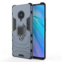 GEHLOT ; OneStep Towards Online Panther Kickstand PC+TPU Car Magnetic Ring Holder 360 deg; Stand Four Corner Shockproof Protection Defender Dual Layer Bumper Hard Back Case Cover for VIVO NEX 3 (Grey)-thumb1